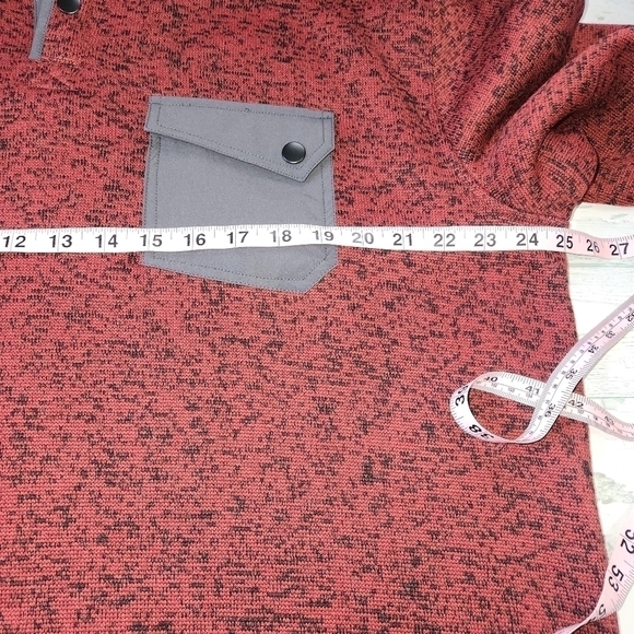 Outdoor by Roundtree & York Men's Knit Pullover Sweater Red/Black Size XL - Picture 4 of 10